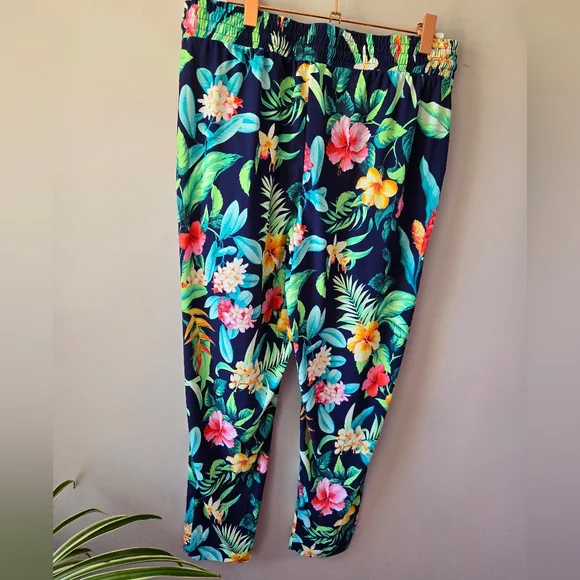 ​🌺 Tommy Bahama Navy Tropical Hibiscus Joggers - XS - Picture 4 of 7